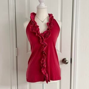 The Limited Size Medium Women’s Pink Mermaid Vintage Haltered Tank Back Less